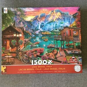 'Lake Braies, Italy' 1500 Piece Puzzle by Ceaco w/ Poster MADE 2X / COMPLETE